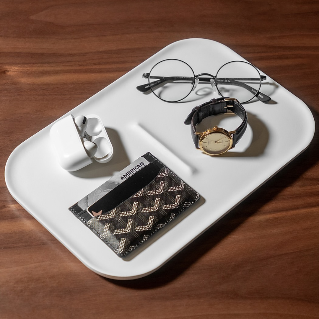 Japandi Catchall Tray | White