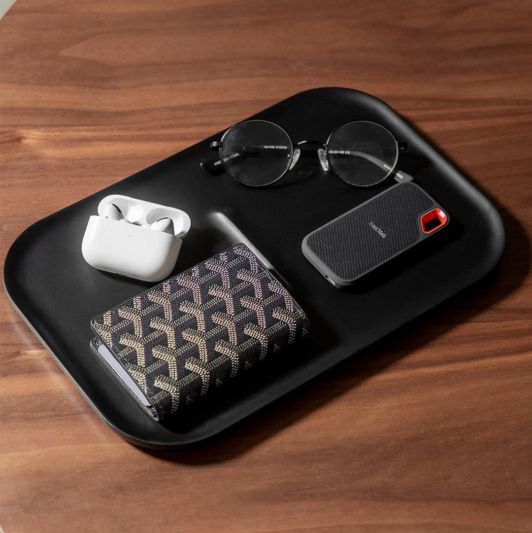 Japandi Edc Tray | Black Wood