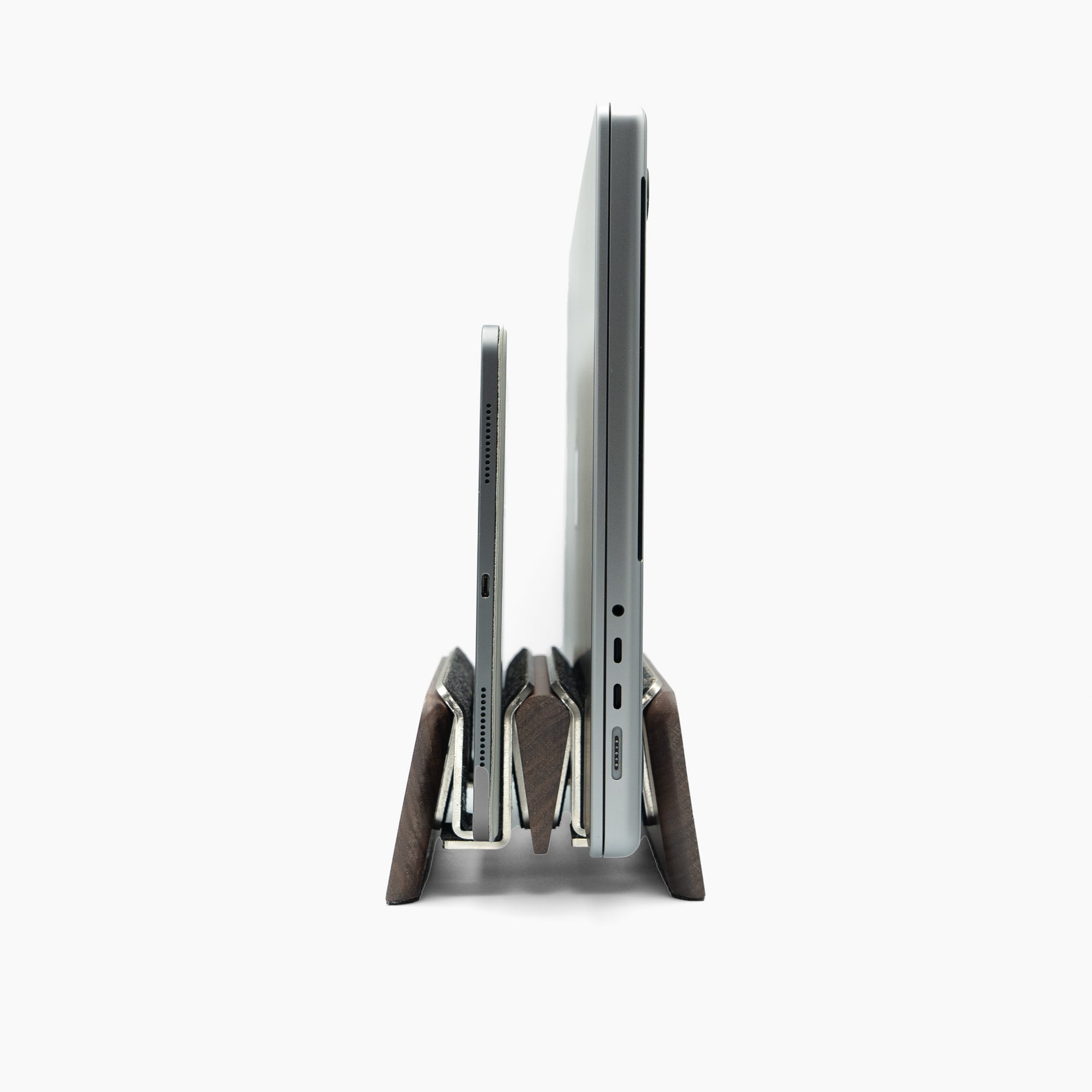Vertical Laptop Stand | Adjustable | Walnut