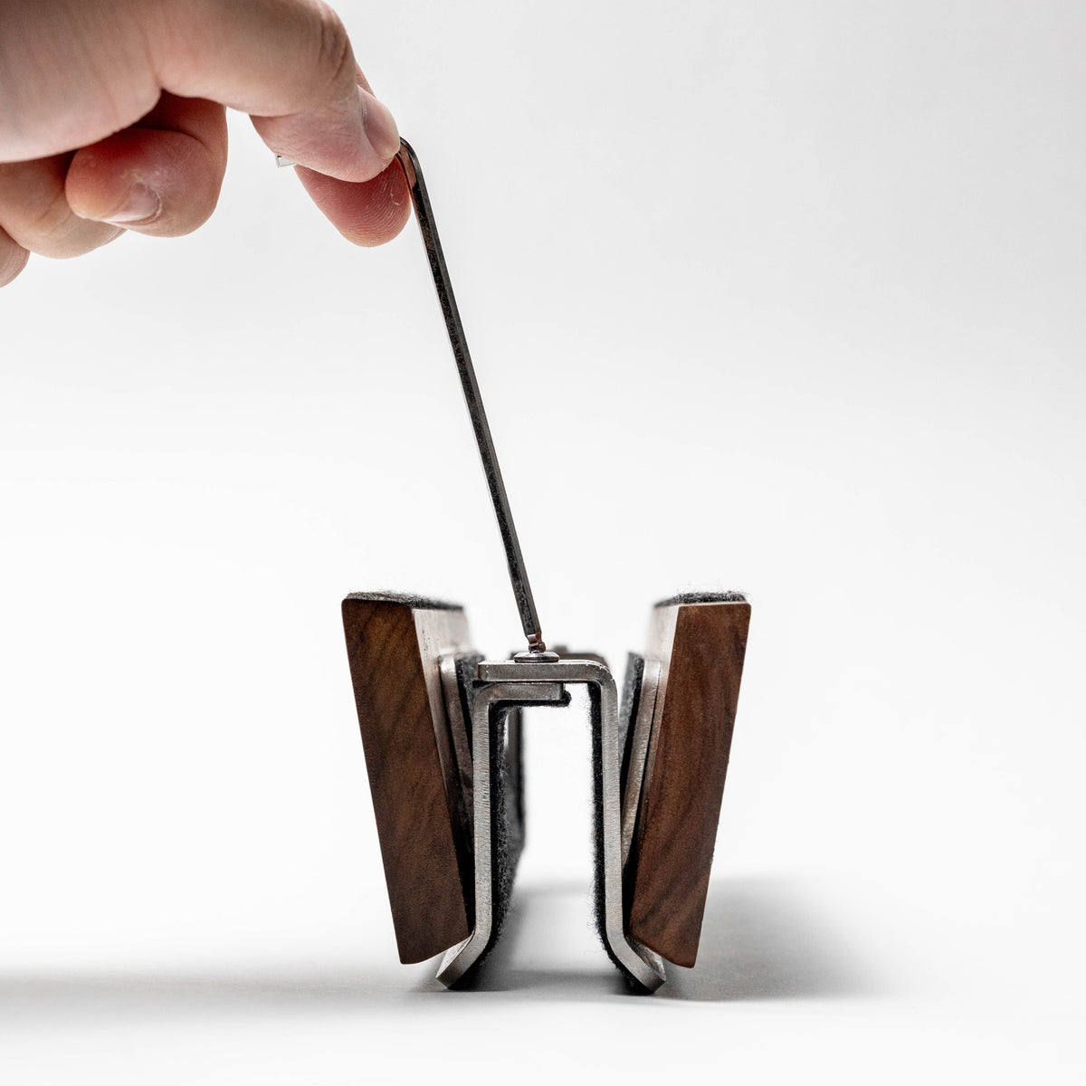 Vertical Laptop Stand | Adjustable | Walnut