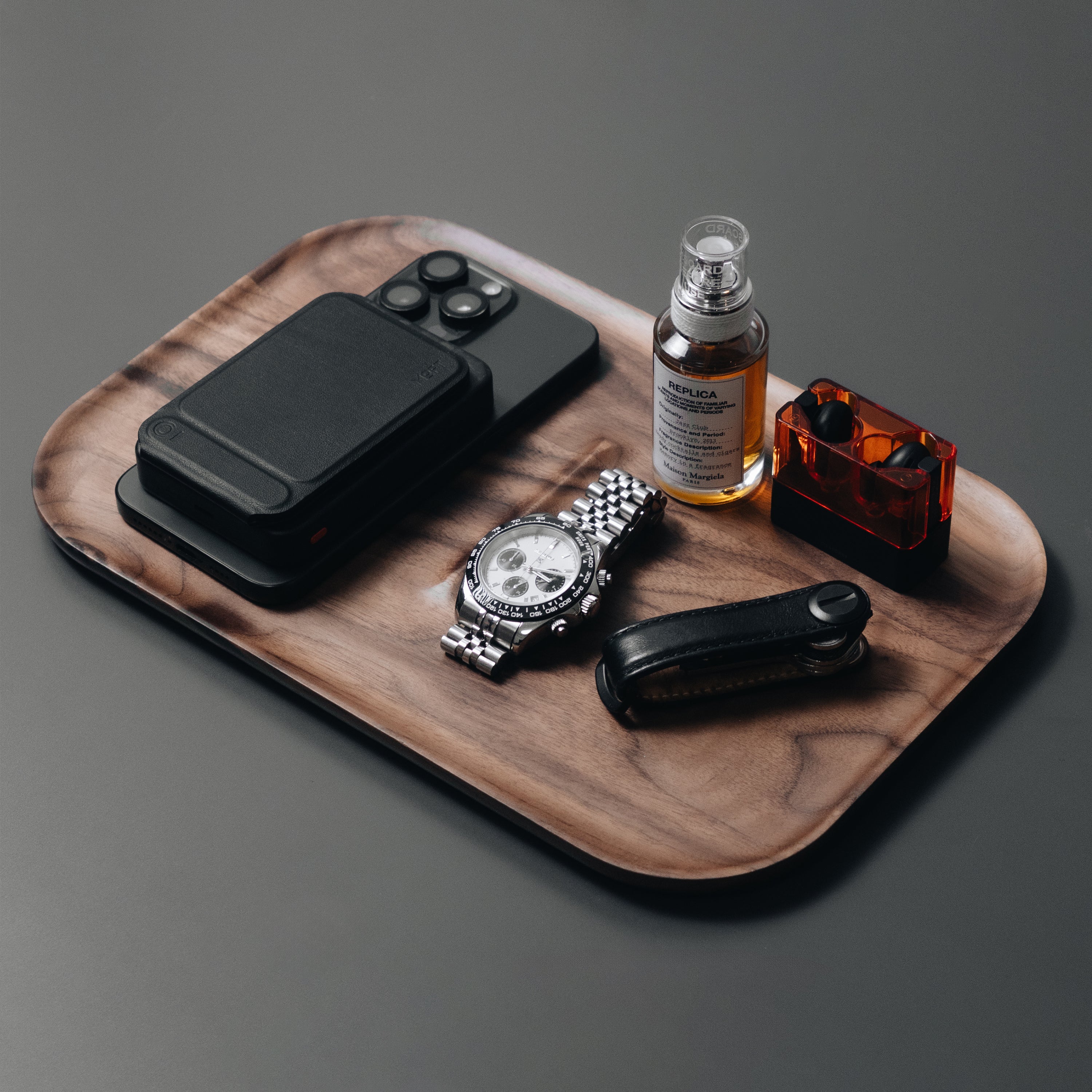 Japandi Edc Tray Valet Concierge Bedside Catchall Wooden Organizer