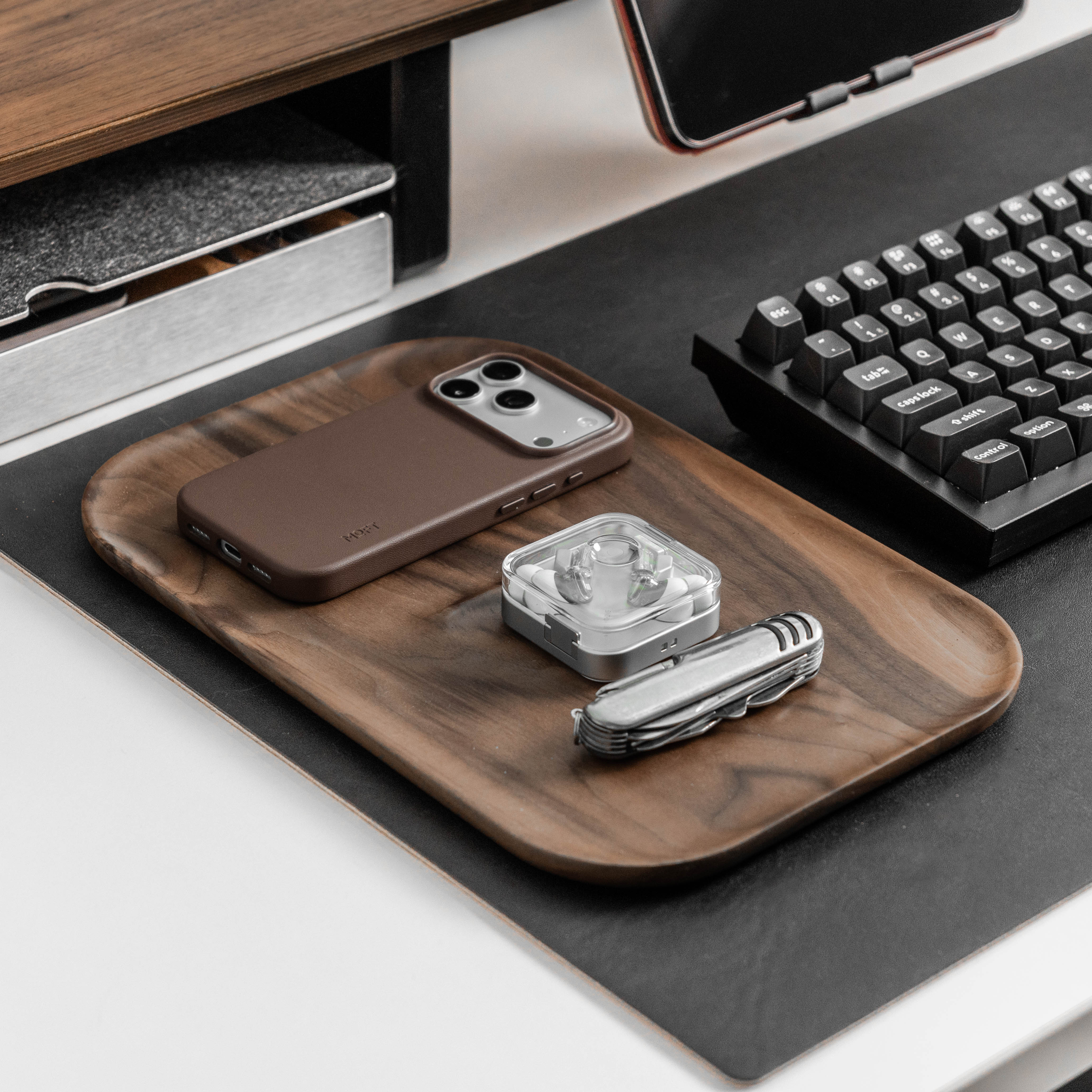 Japandi Edc Tray Valet Concierge Bedside Catchall Wooden Organizer