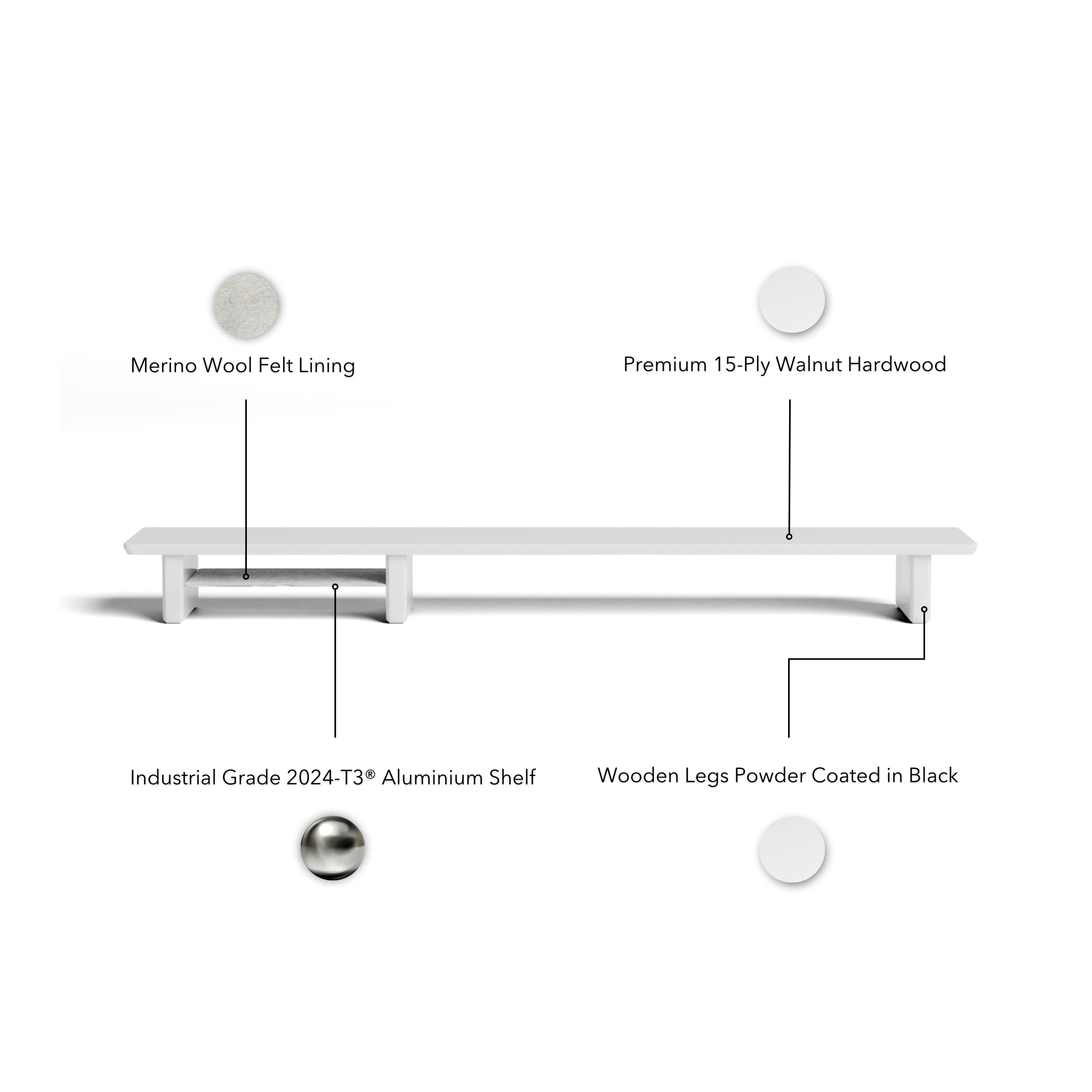 Desk Shelf Cockpit | White
